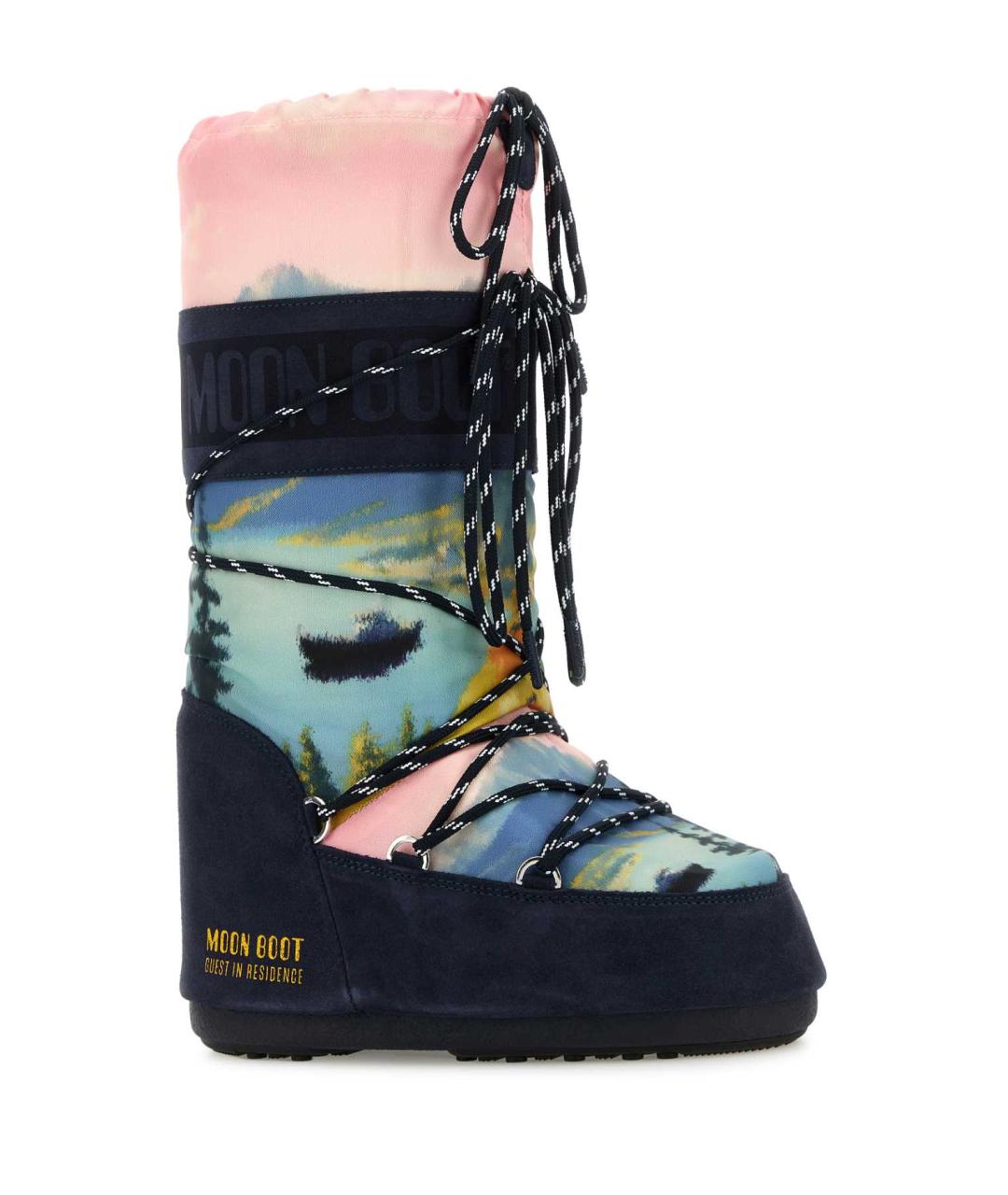 MOON BOOT Мульти текстильные высокие ботинки, фото 2