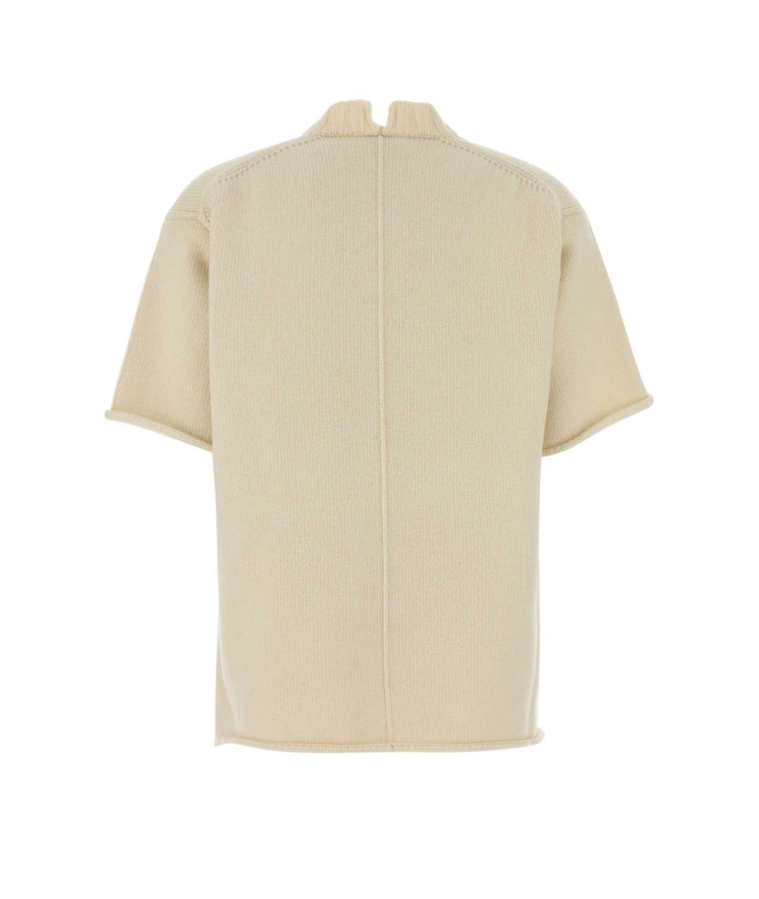 BOTTEGA VENETA Бежевый шерстяной джемпер / свитер, фото 2