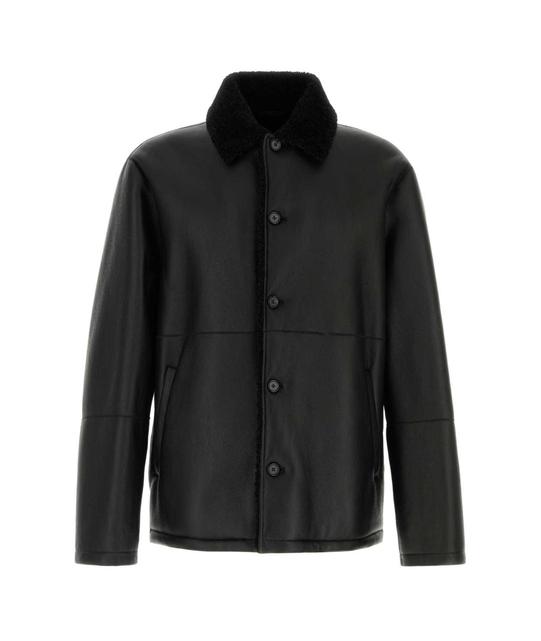 JIL SANDER Черная кожаная куртка, фото 3