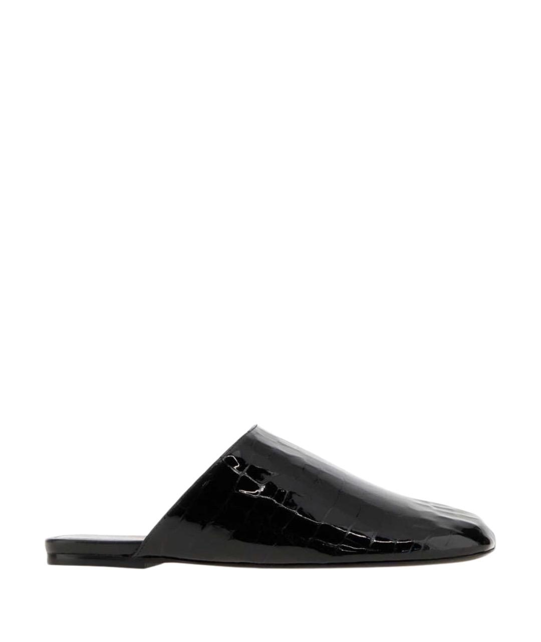 STUART WEITZMAN Черные кожаные мюли, фото 1