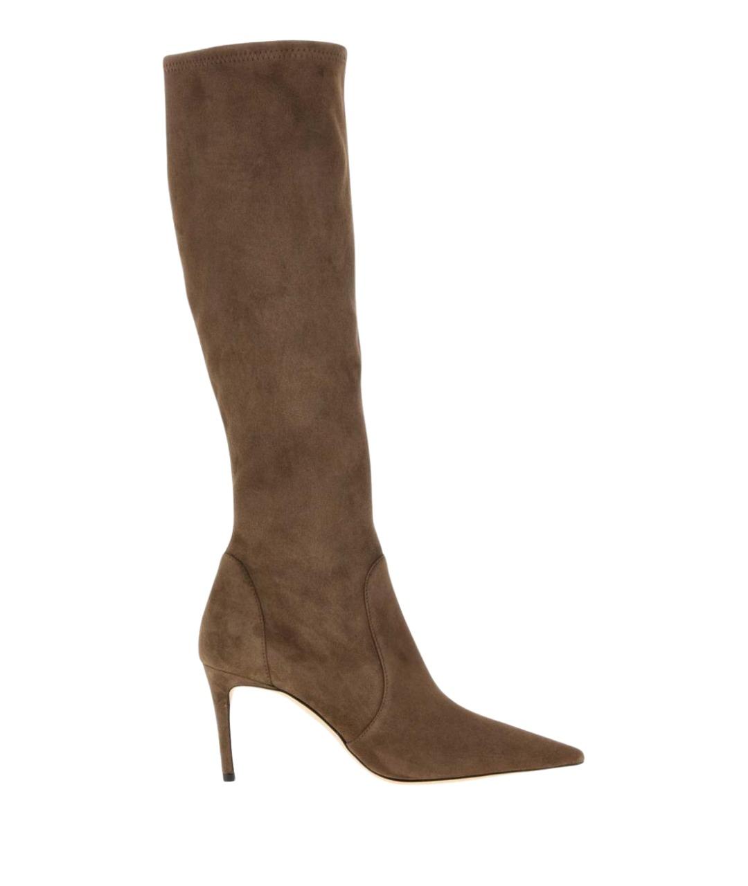 STUART WEITZMAN Коричневые кожаные сапоги, фото 1