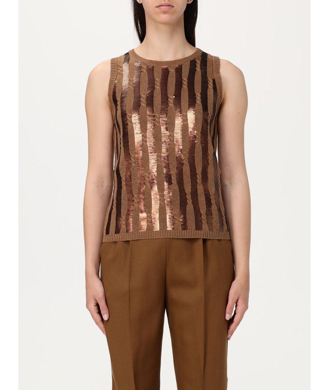 MAX MARA Коричневый джемпер / свитер, фото 4