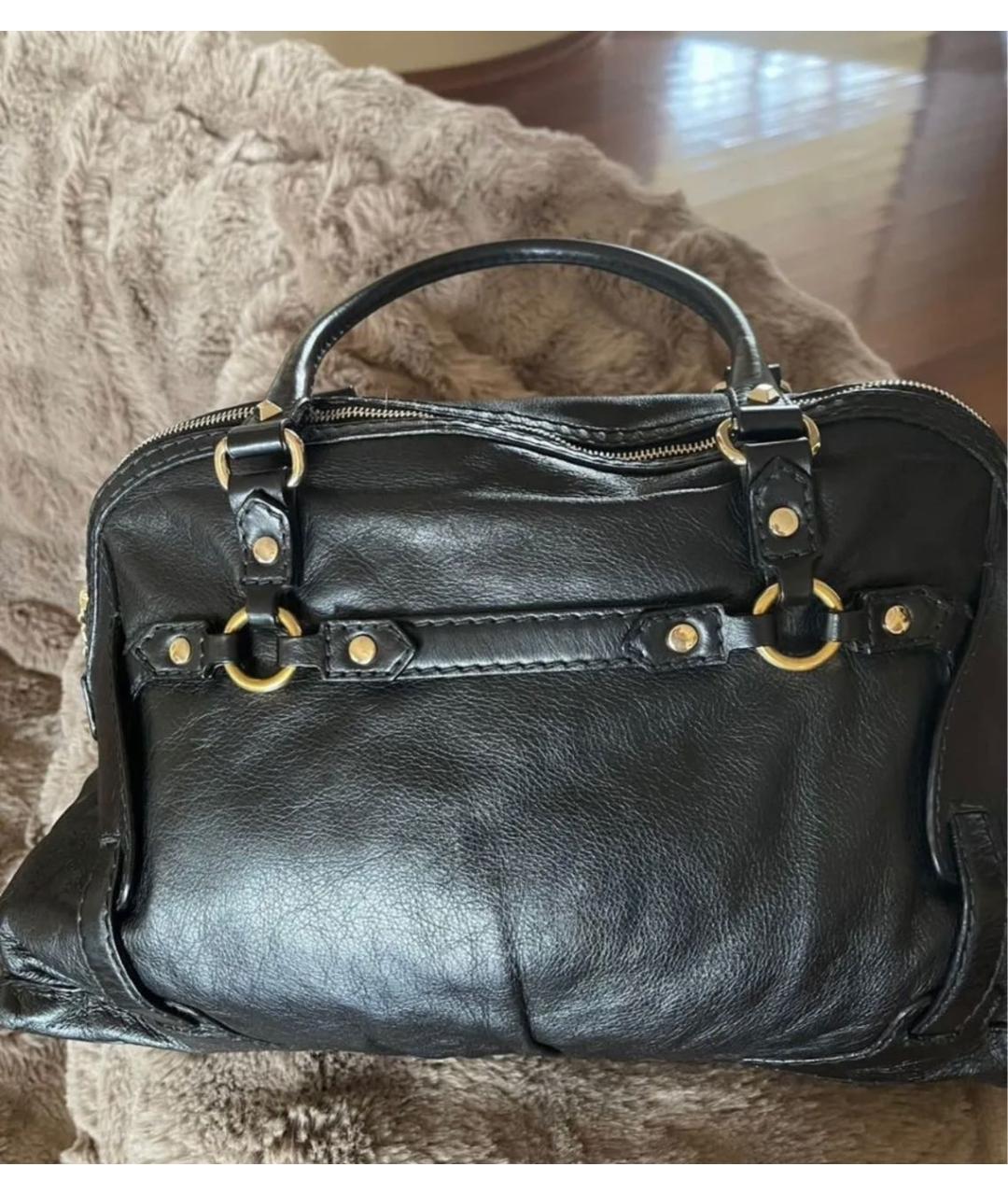 GUCCI Черная кожаная сумка тоут, фото 3