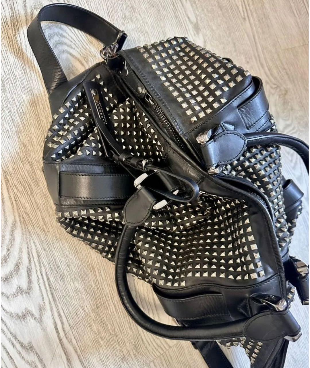 BURBERRY Черная кожаная сумка тоут, фото 3