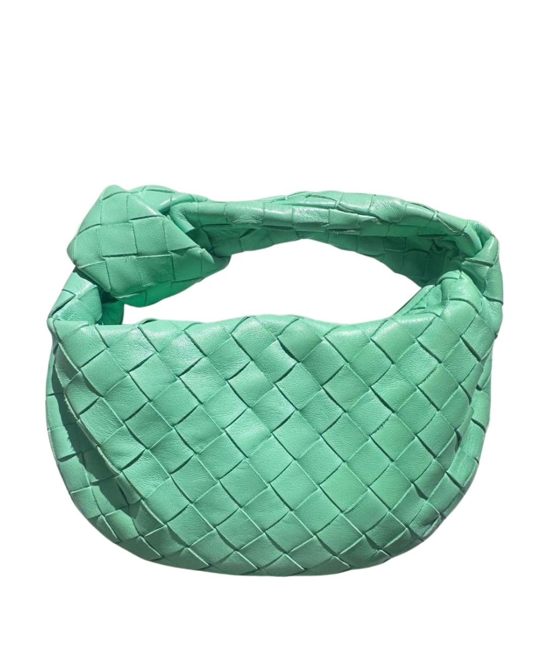 BOTTEGA VENETA Салатовая кожаная сумка с короткими ручками, фото 1