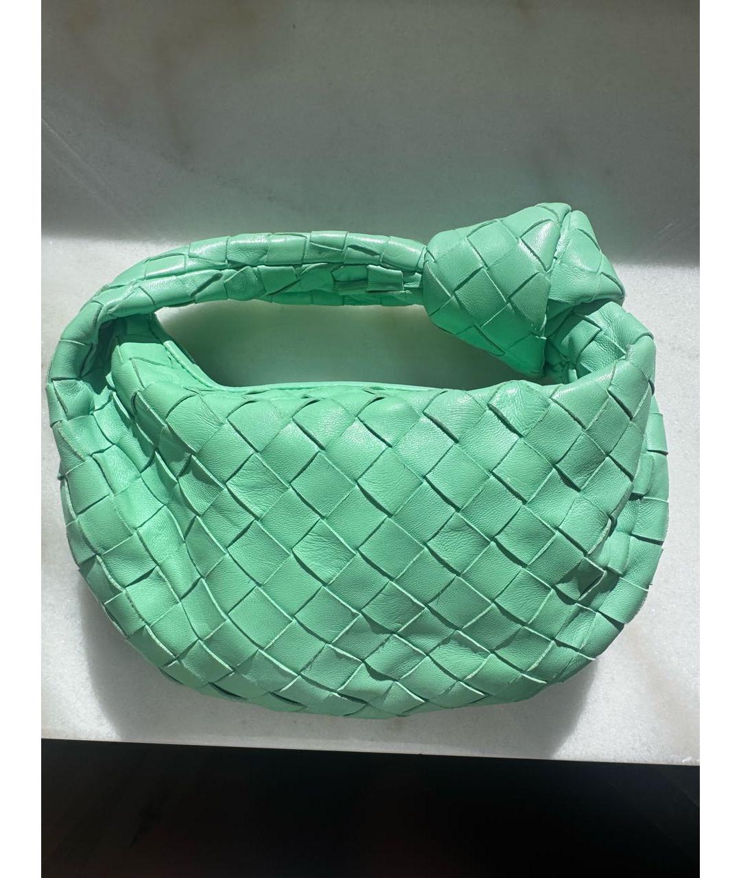 BOTTEGA VENETA Салатовая кожаная сумка с короткими ручками, фото 3