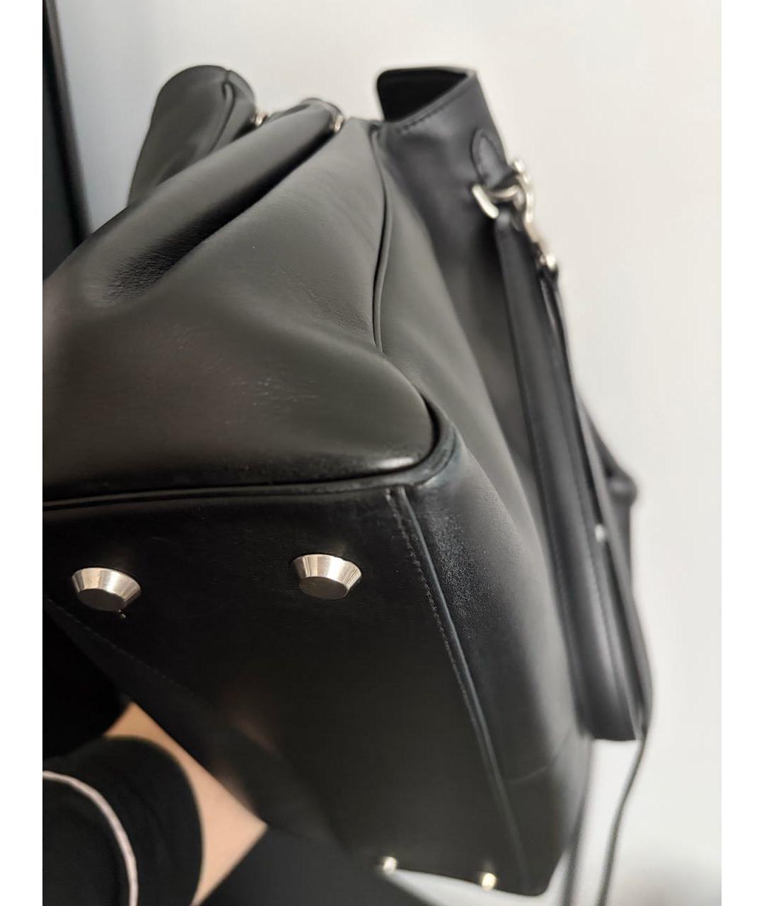 BALENCIAGA Черная кожаная сумка с короткими ручками, фото 8