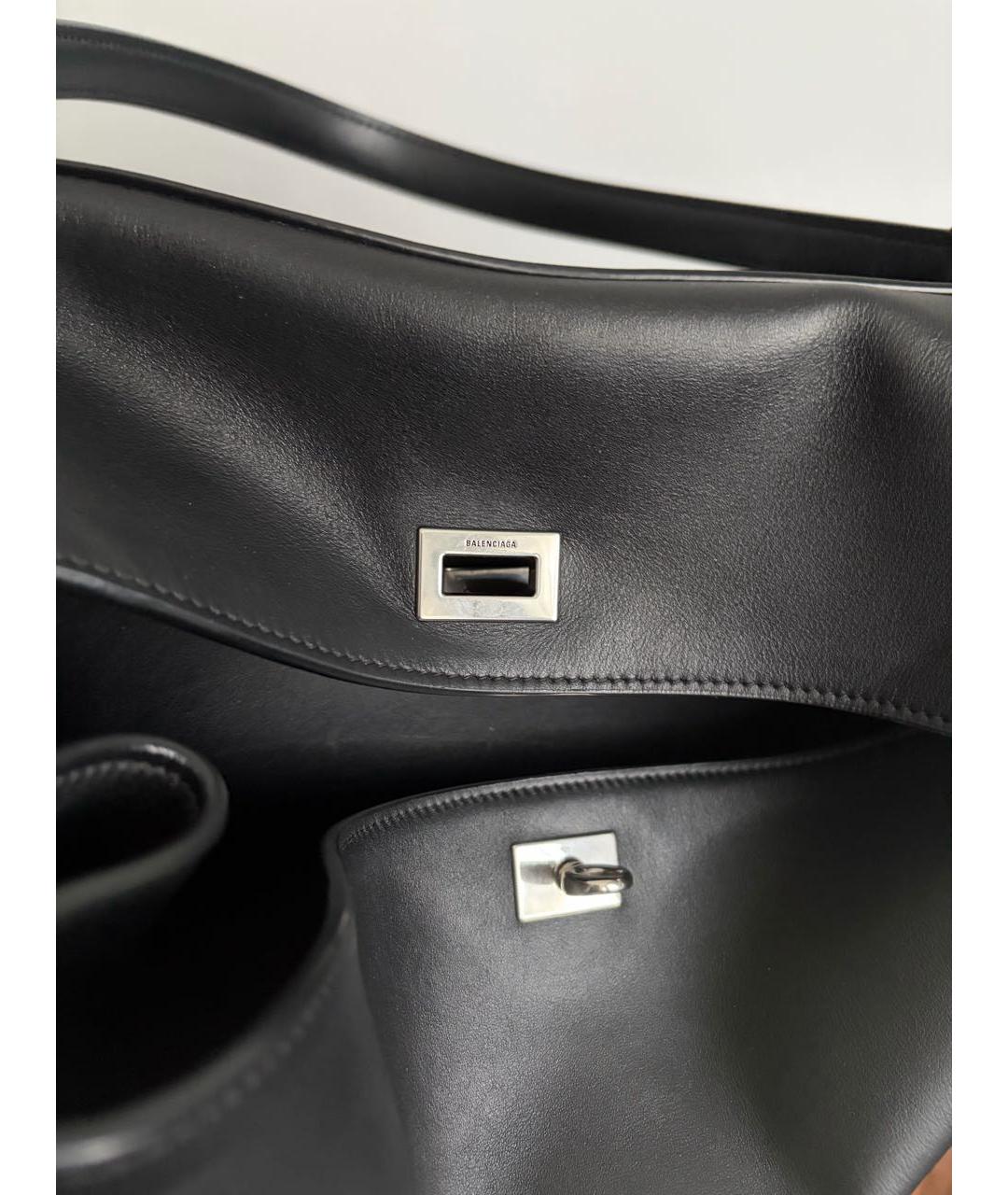 BALENCIAGA Черная кожаная сумка с короткими ручками, фото 4