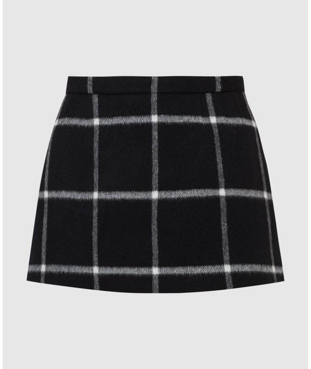 RED VALENTINO Темно-синяя шерстяная юбка мини, фото 9