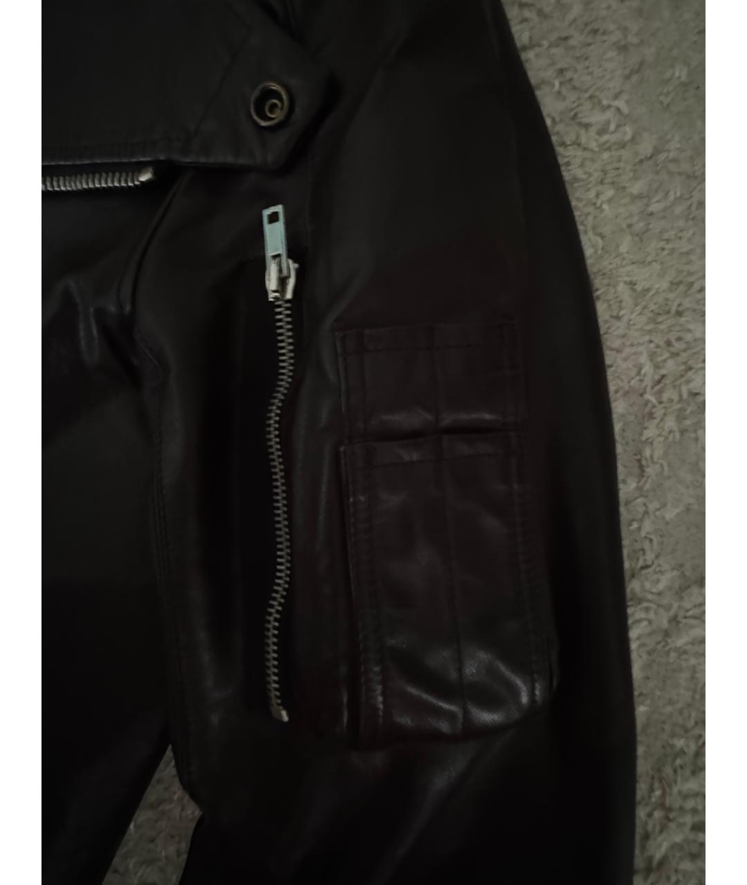 RICK OWENS Черная кожаная куртка, фото 7