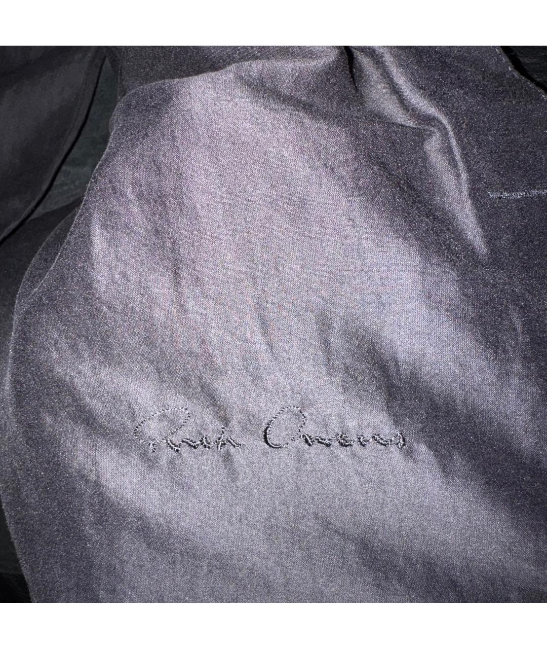 RICK OWENS Черная кожаная куртка, фото 5