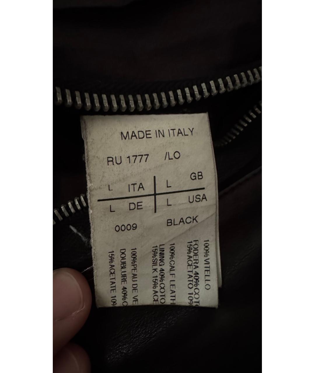 RICK OWENS Черная кожаная куртка, фото 4