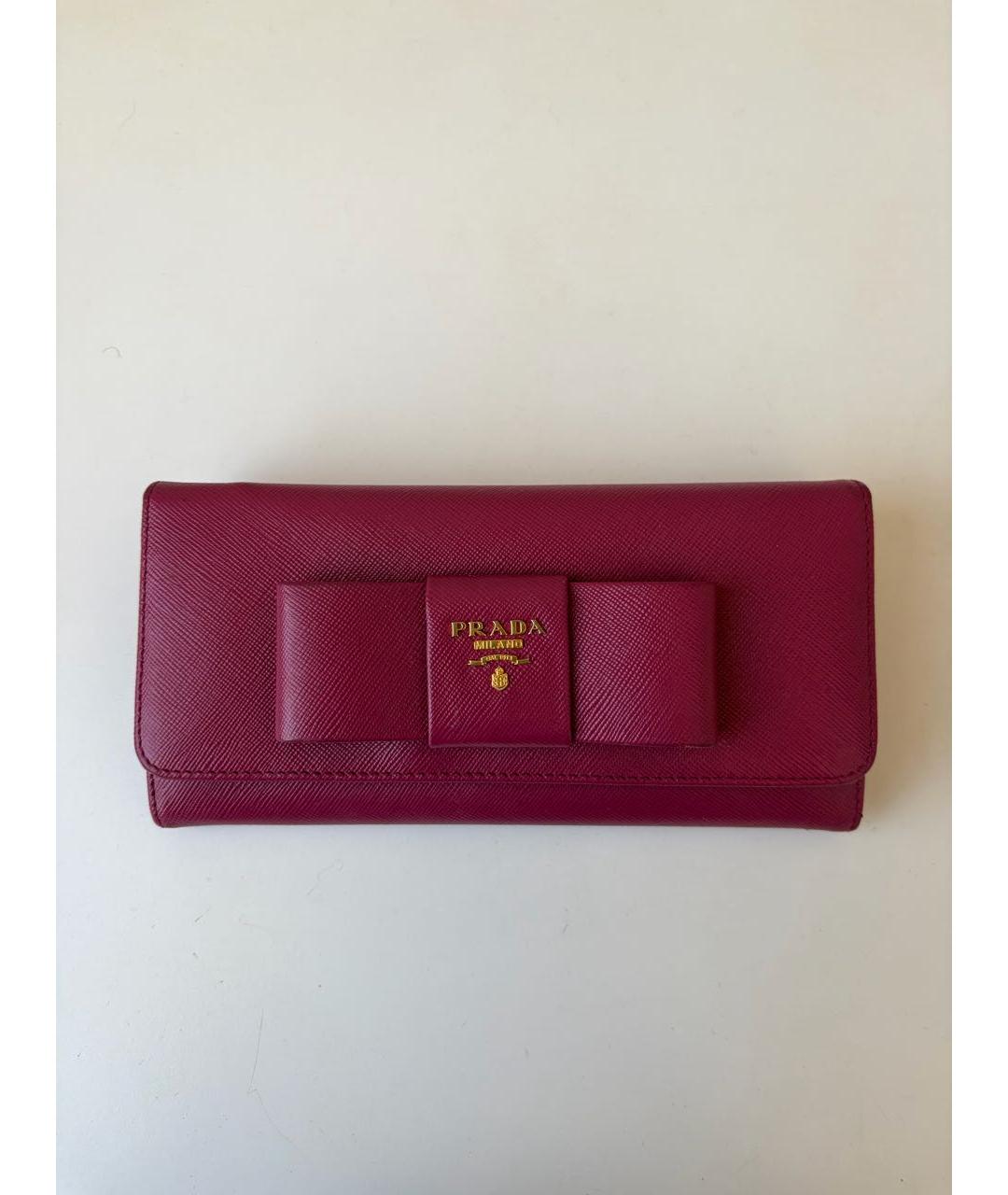 PRADA Коралловый кожаный кошелек, фото 2