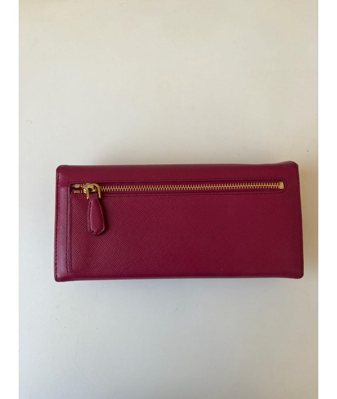 PRADA Коралловый кожаный кошелек, фото 3