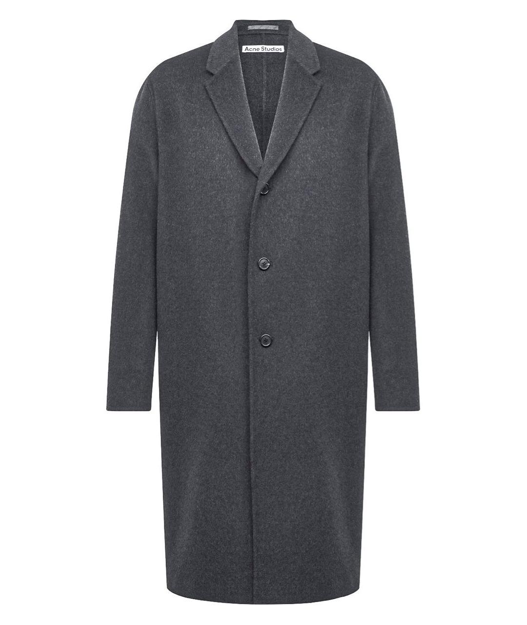 ACNE STUDIOS Серое шерстяное пальто, фото 1