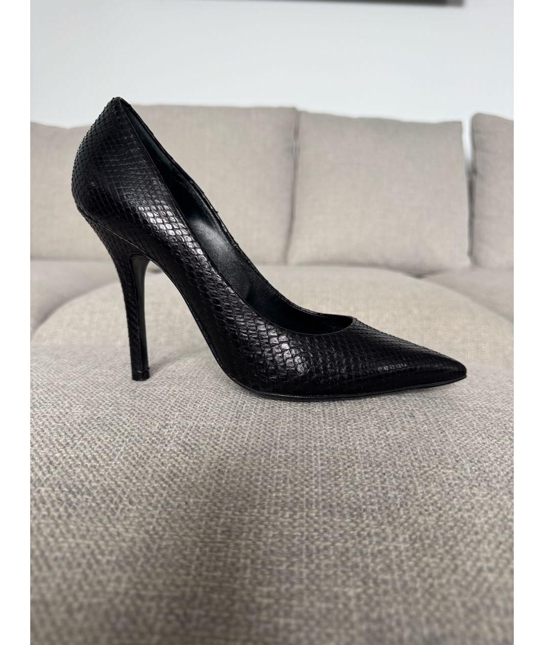 CELINE Черные туфли из экзотической кожи, фото 9