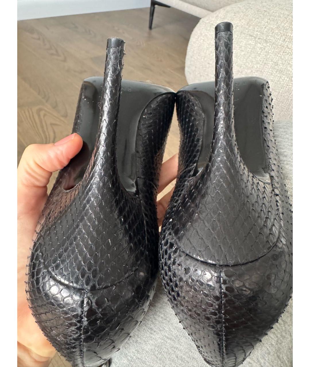 CELINE Черные туфли из экзотической кожи, фото 6