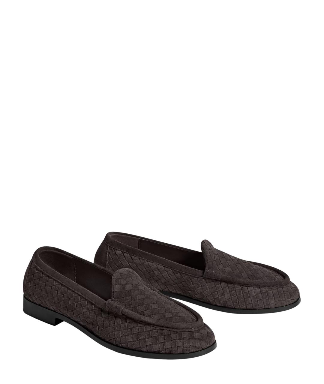 BOTTEGA VENETA Коричневые замшевые лоферы, фото 2