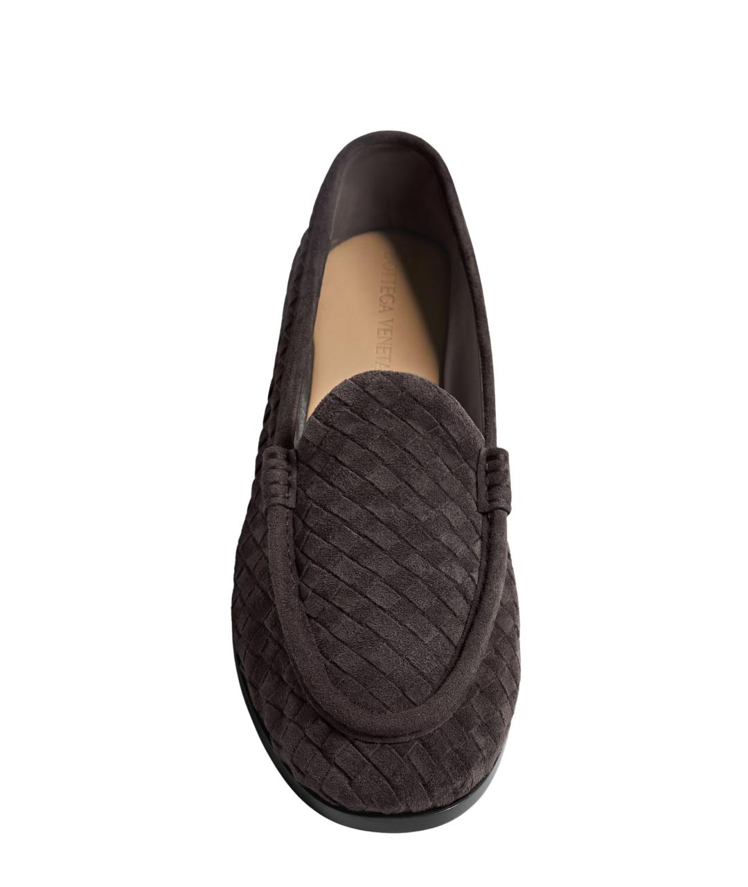 BOTTEGA VENETA Коричневые замшевые лоферы, фото 3