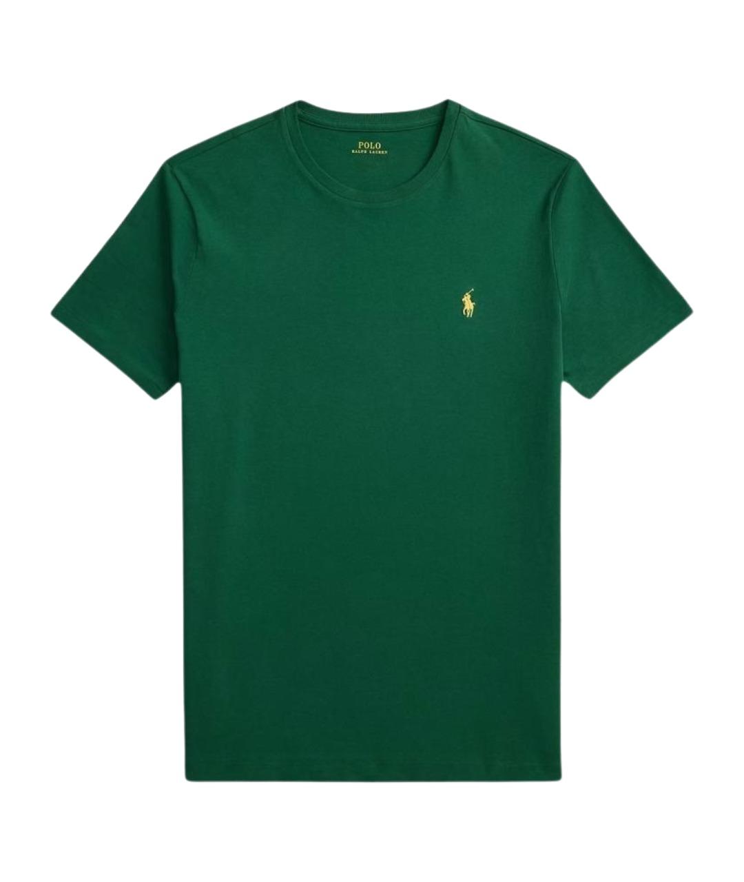 POLO RALPH LAUREN Зеленая хлопковая футболка, фото 1