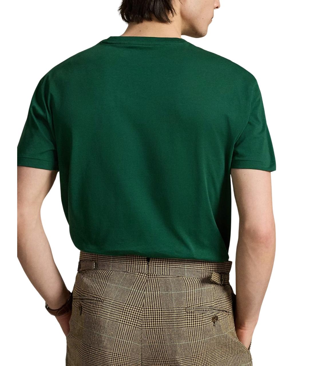 POLO RALPH LAUREN Зеленая хлопковая футболка, фото 3