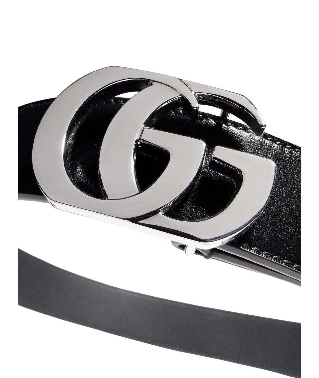 GUCCI Черный кожаный ремень, фото 3