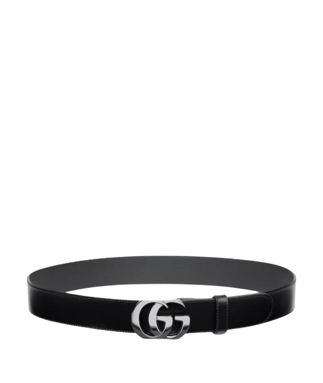 GUCCI Черный кожаный ремень, фото 1