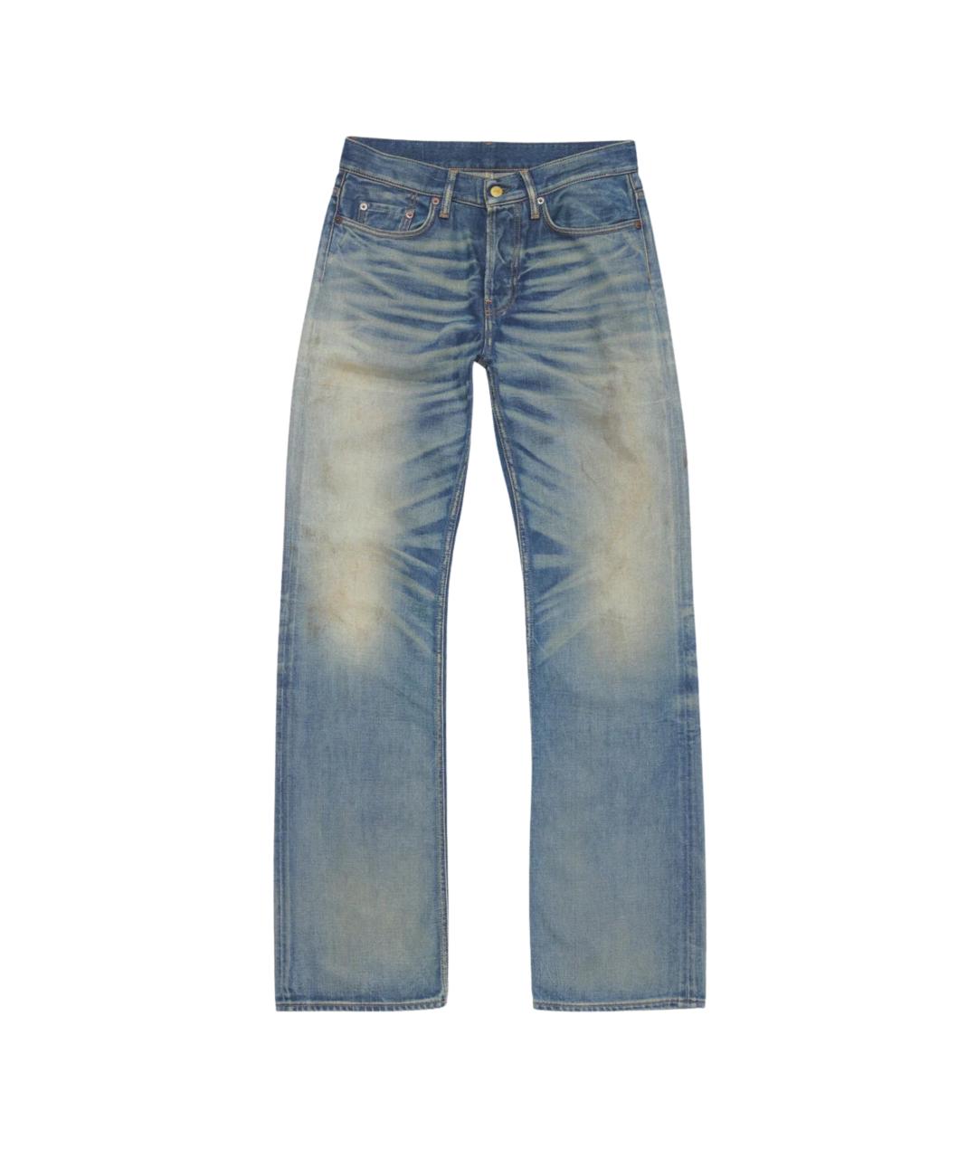 ACNE STUDIOS Синие хлопковые джинсы, фото 1