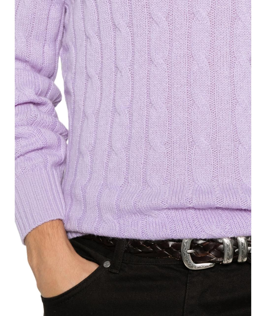 POLO RALPH LAUREN Фиолетовый кашемировый джемпер / свитер, фото 4
