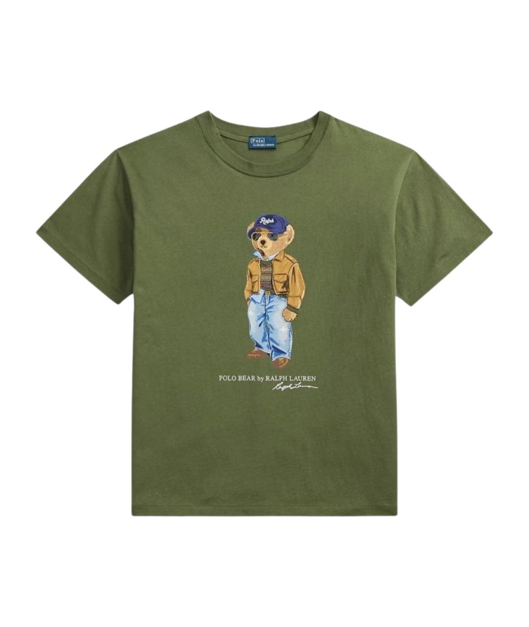 POLO RALPH LAUREN Зеленая хлопковая футболка, фото 1