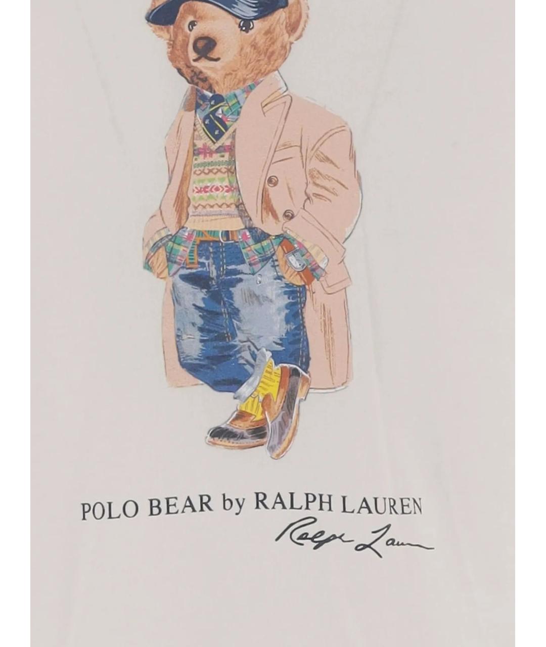 POLO RALPH LAUREN Белая хлопковая футболка, фото 3