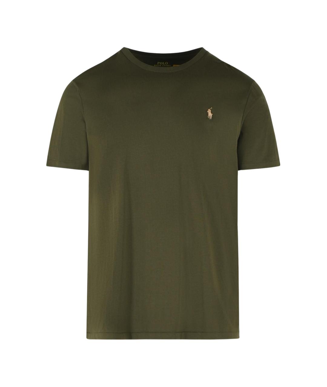 POLO RALPH LAUREN Зеленая хлопковая футболка, фото 4