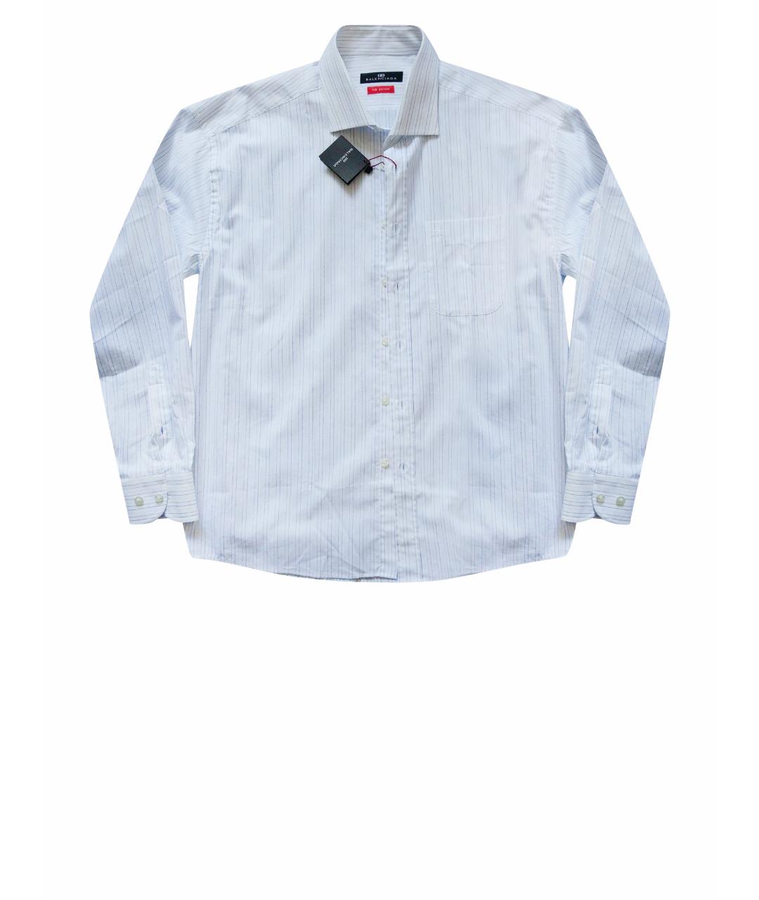 BALENCIAGA Белая хлопковая классическая рубашка, фото 1