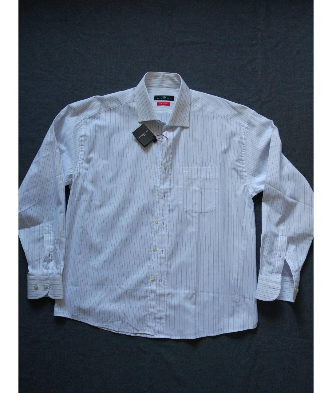BALENCIAGA Белая хлопковая классическая рубашка, фото 4