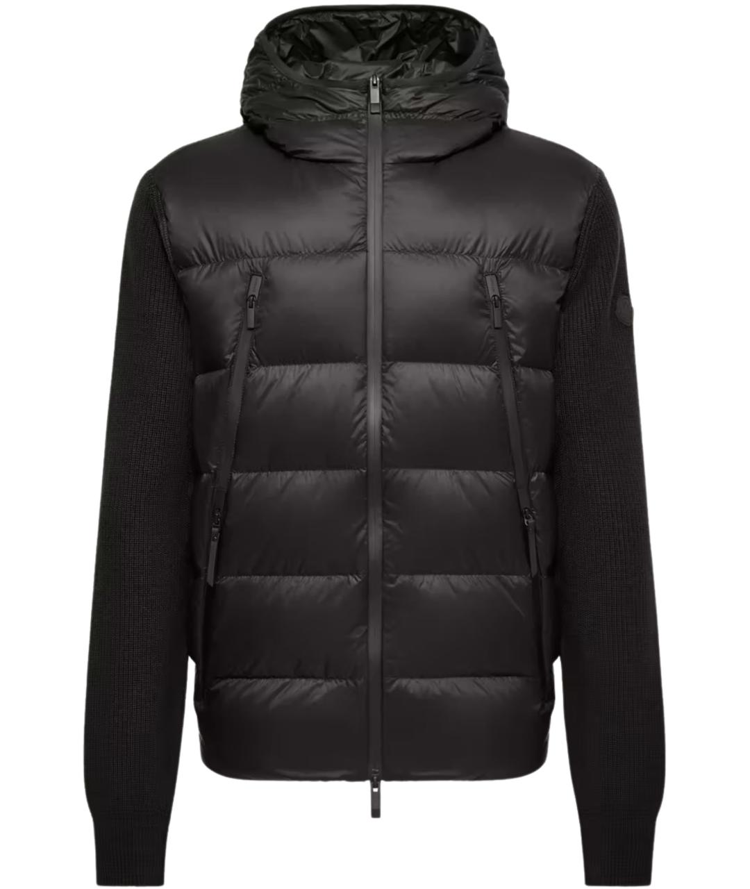 MONCLER Черный шерстяной кардиган, фото 1