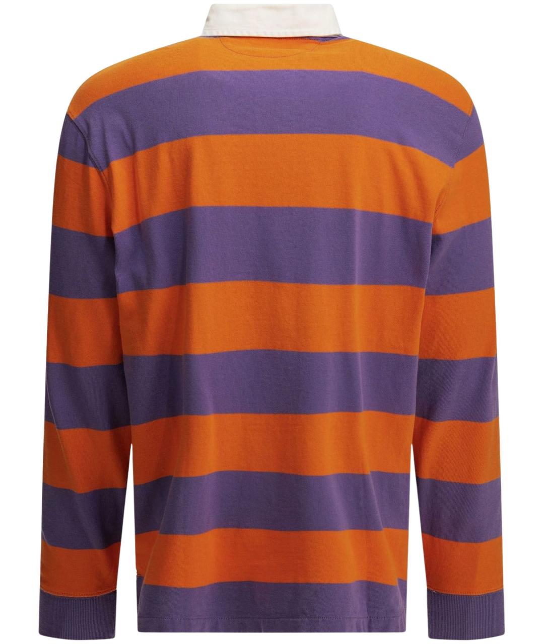 POLO RALPH LAUREN Мульти хлопковое поло с длинным рукавом, фото 2