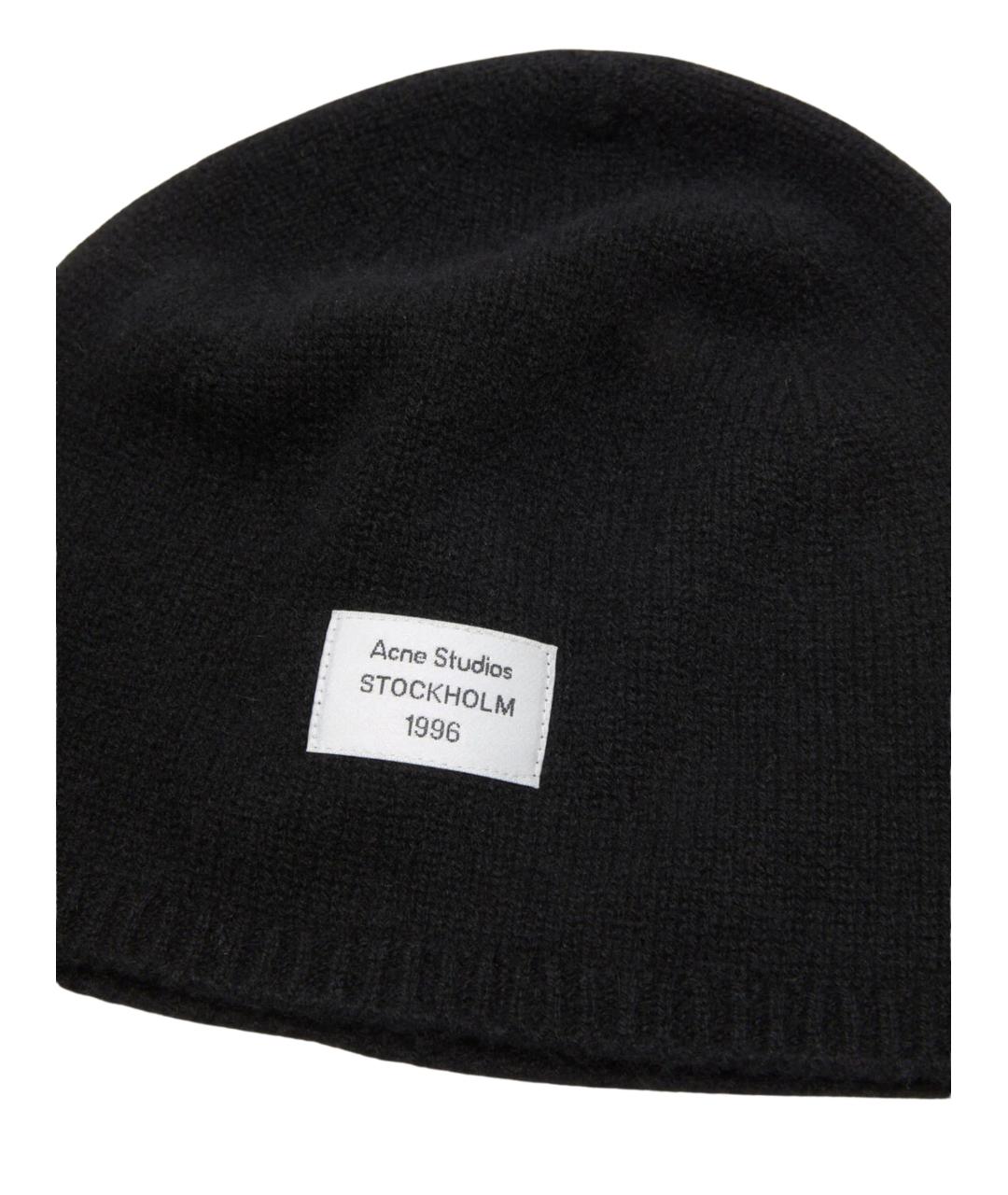 ACNE STUDIOS Черная кашемировая шапка, фото 2