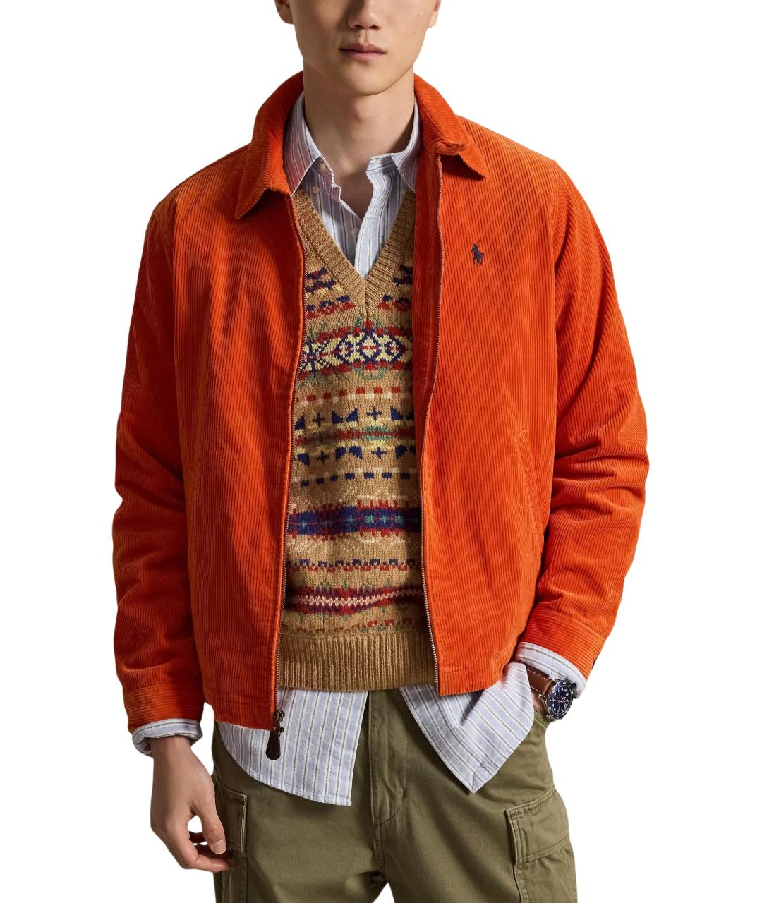 POLO RALPH LAUREN Оранжевая хлопковая куртка, фото 2