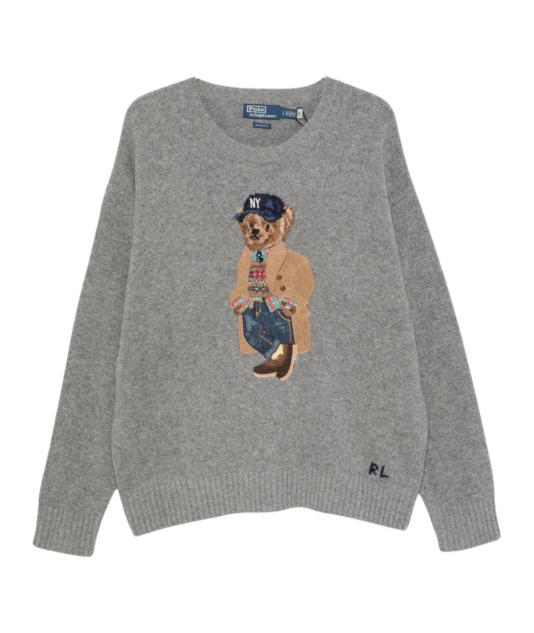 POLO RALPH LAUREN Серый шерстяной джемпер / свитер, фото 1