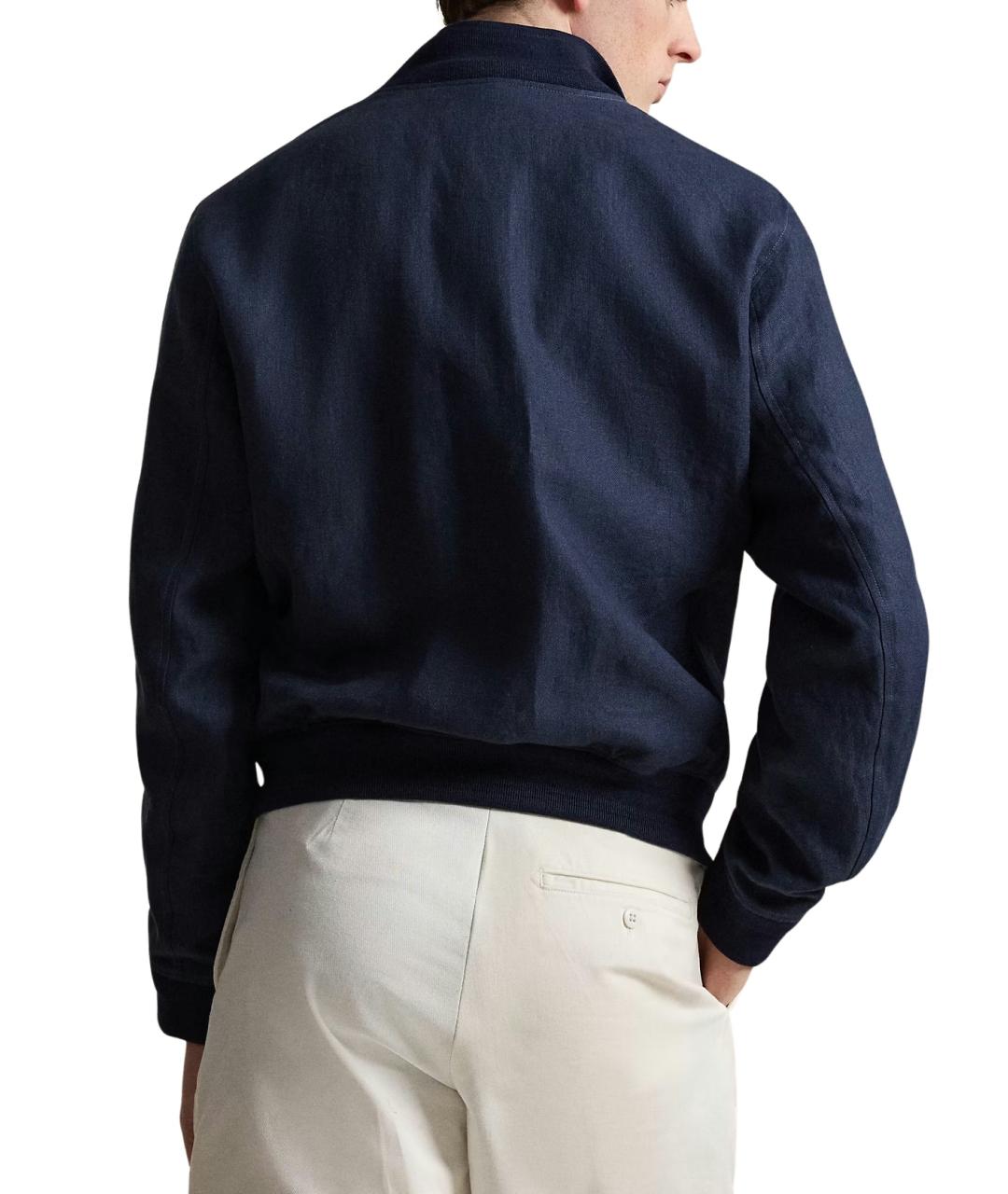 POLO RALPH LAUREN Темно-синяя льняная куртка, фото 3