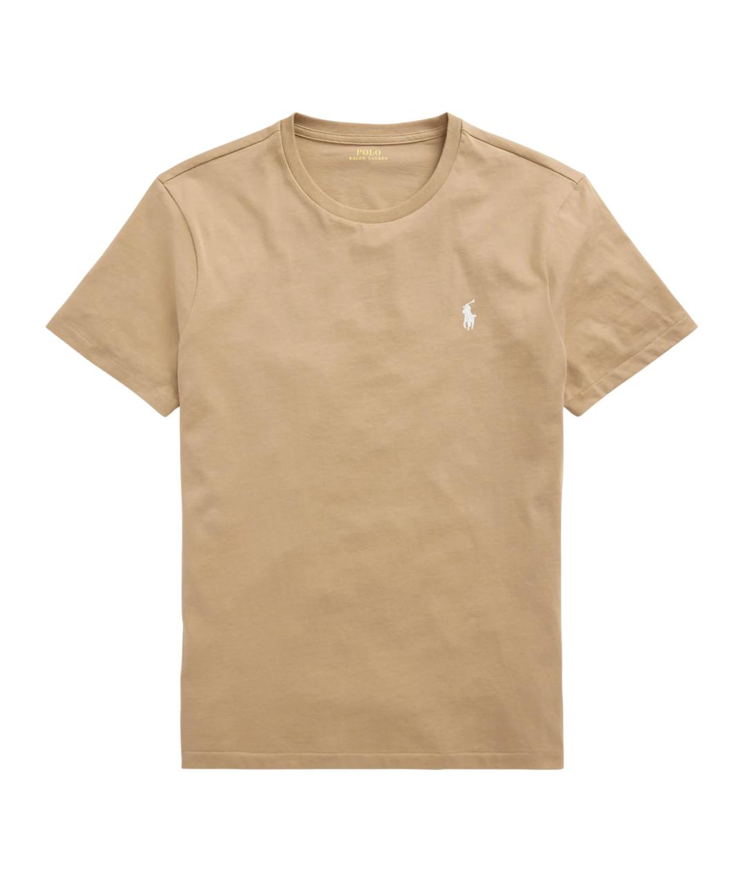 POLO RALPH LAUREN Бежевая хлопковая футболка, фото 1
