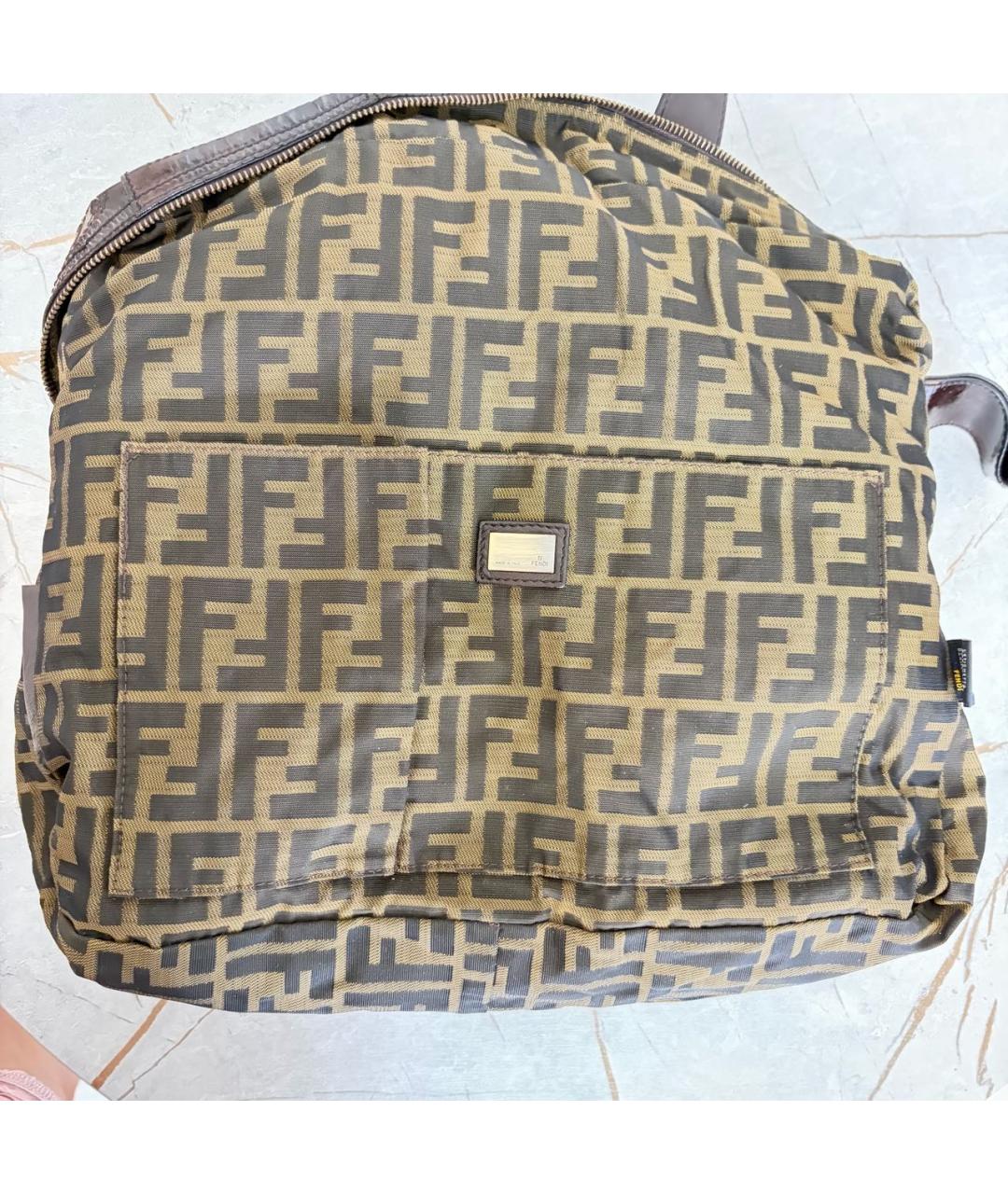 FENDI Коричневая сумка через плечо из лакированной кожи, фото 4