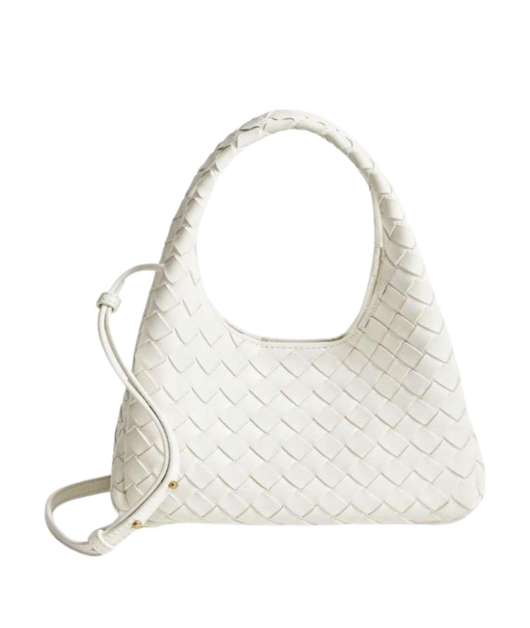 BOTTEGA VENETA Белая кожаная сумка с короткими ручками, фото 1