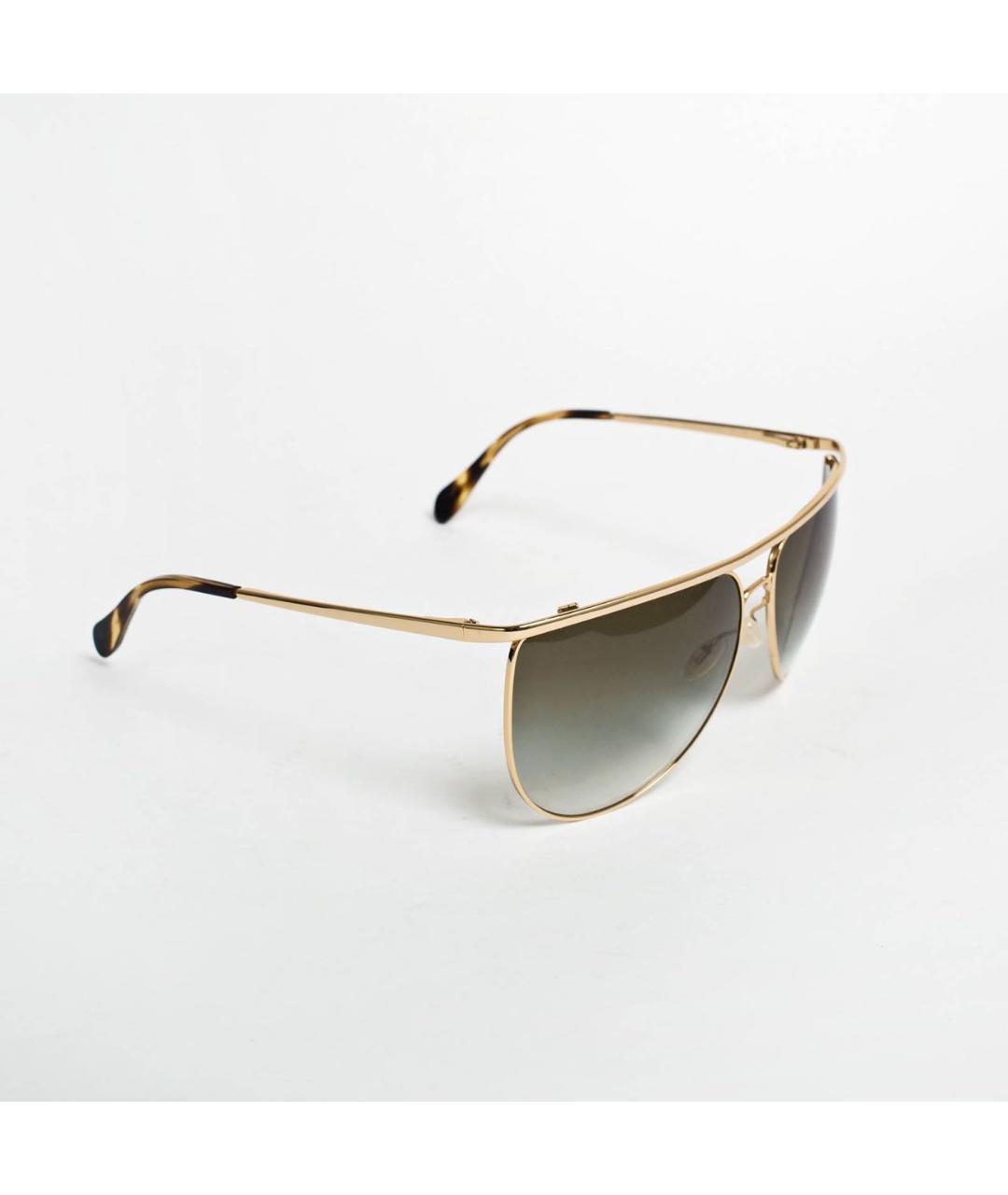 BALMAIN Золотые металлические солнцезащитные очки, фото 2