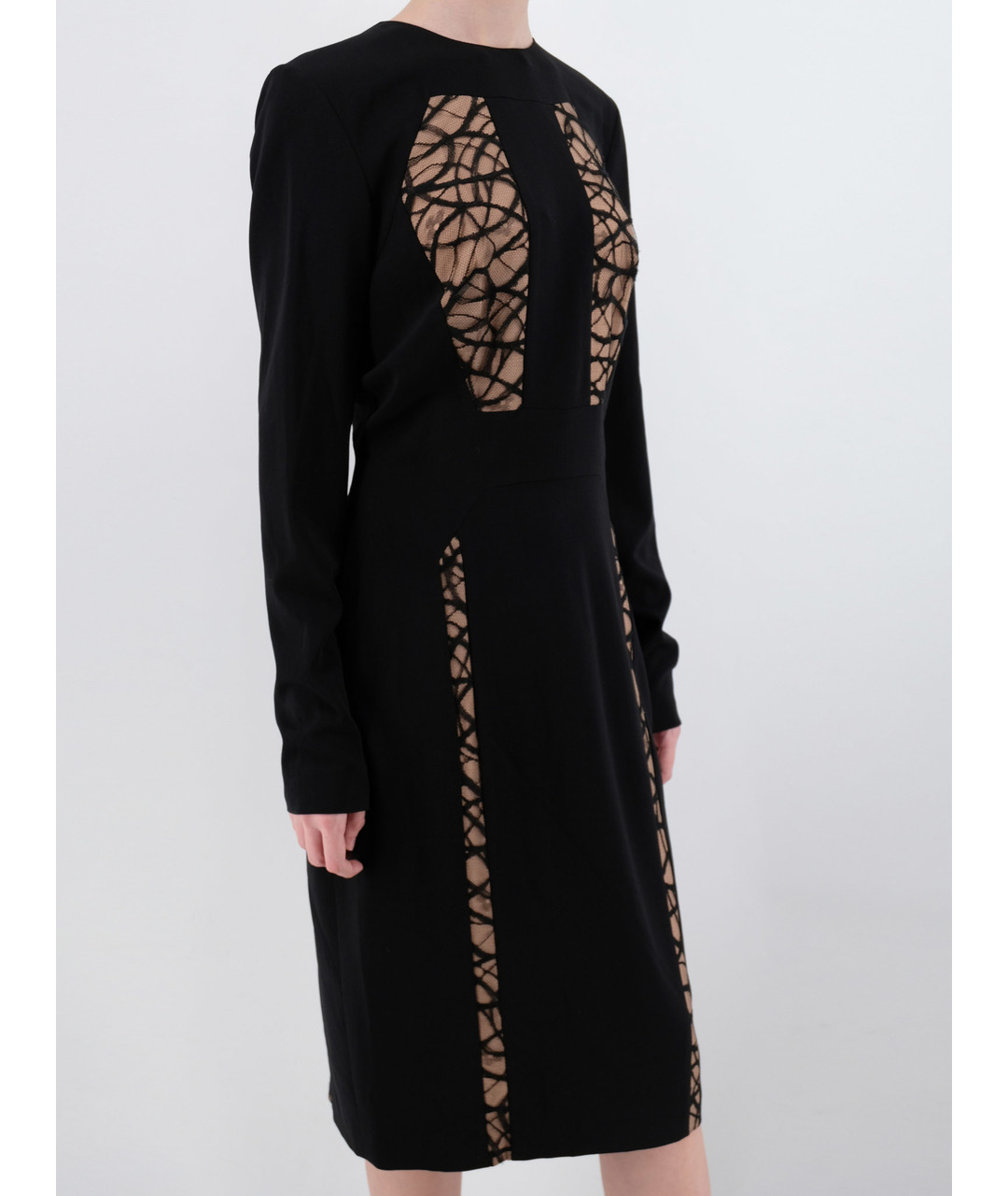 ELIE SAAB Черное шерстяное коктейльное платье, фото 2