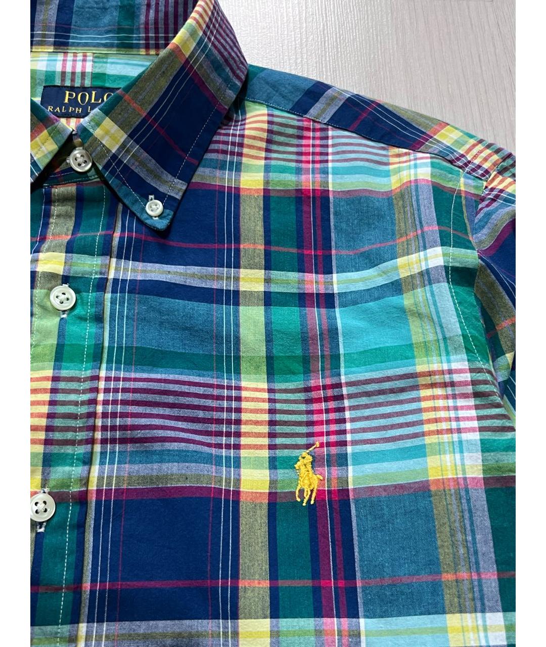 RALPH LAUREN Мульти хлопковая кэжуал рубашка, фото 7