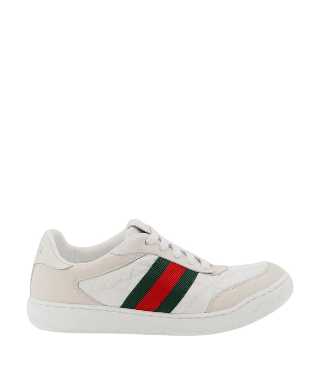 GUCCI Белые синтетические кеды, фото 1