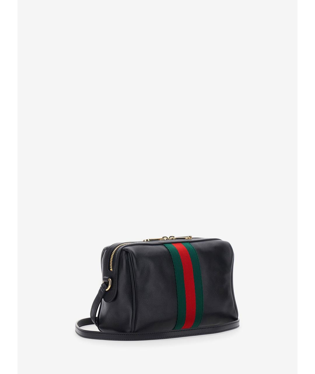 GUCCI Черная кожаная сумка через плечо, фото 3