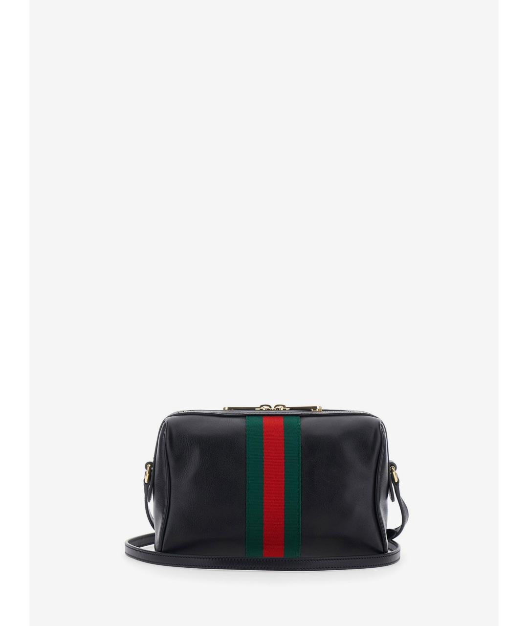 GUCCI Черная кожаная сумка через плечо, фото 4