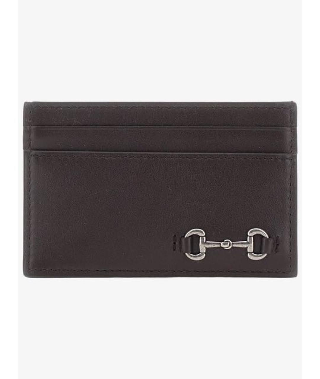 GUCCI Коричневый кожаный кардхолдер, фото 5